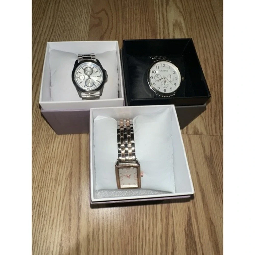 Lot of 3 Geneva watches NEW IN BOX NIB Perfect condition unworn‎